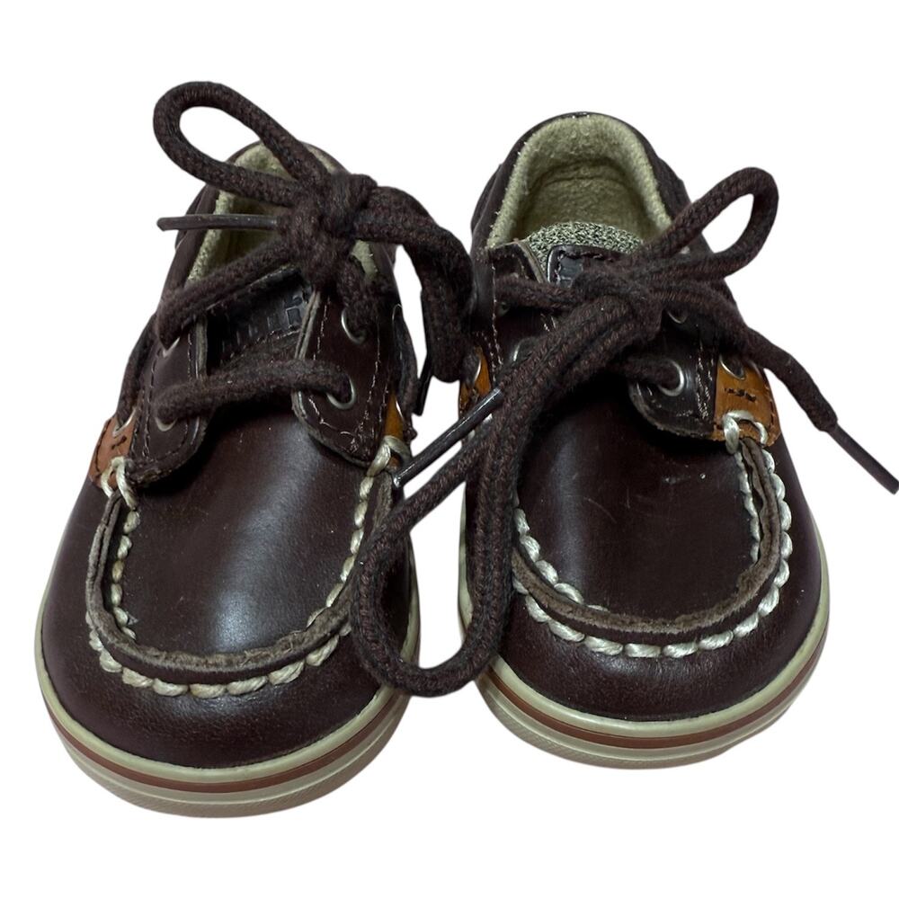 Sperry Top-Sider Bluefish Leather Shoes Tan Brown Unisex Baby/ Toddler Sz 2M